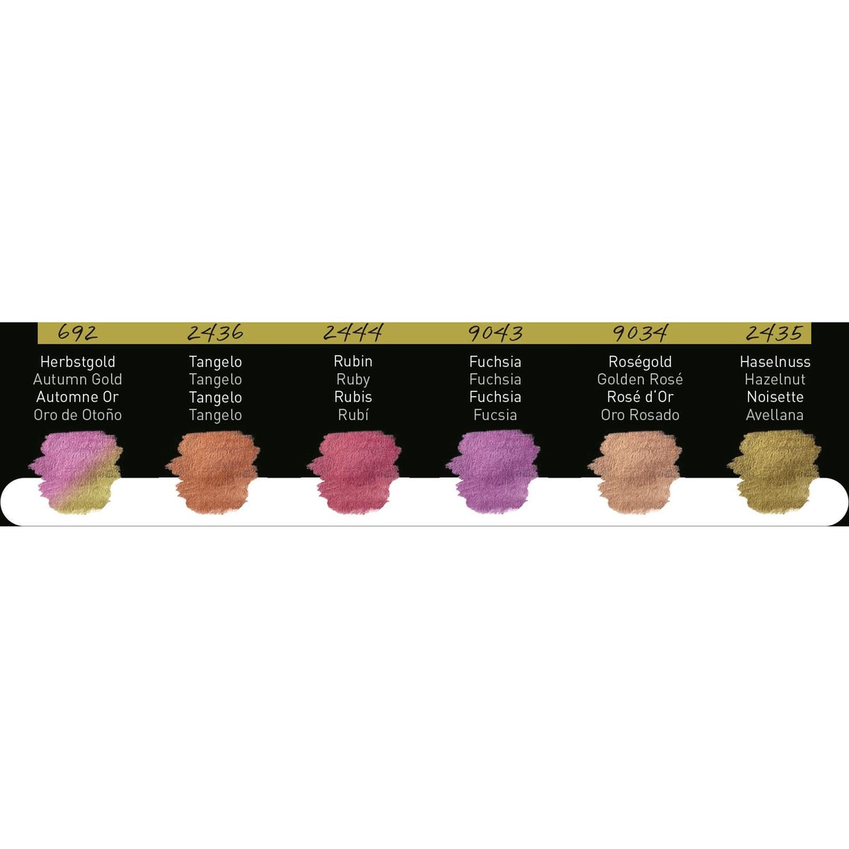 FINETEC WATERCOLOR SET – 6 PEARLESCENT COLOURS (WARM)