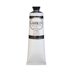 GAMBLIN ARTIST'S OIL COLOR IVORY BLACK 150ml
