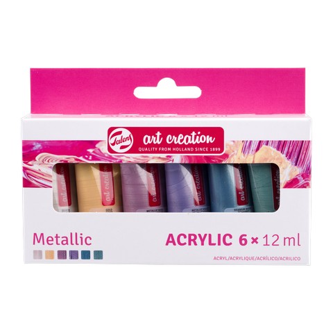 TAC ACRYL SET 6X12ML METALLIC