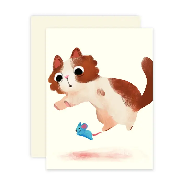 ILLUSTRATION CARD BOUNCY CAT