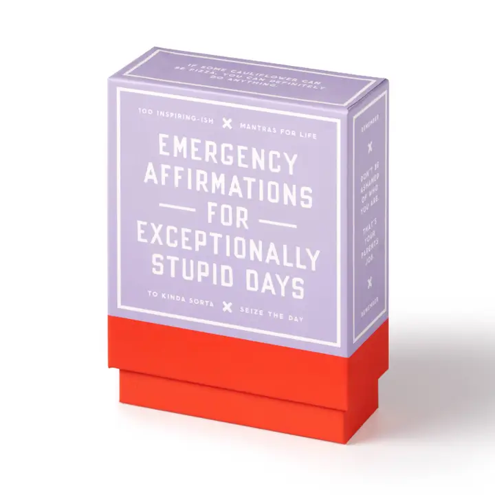 CARD DECK - EMERGENCY AFFIRMATIONS EXCEPTIONALLY STUPID DAYS.