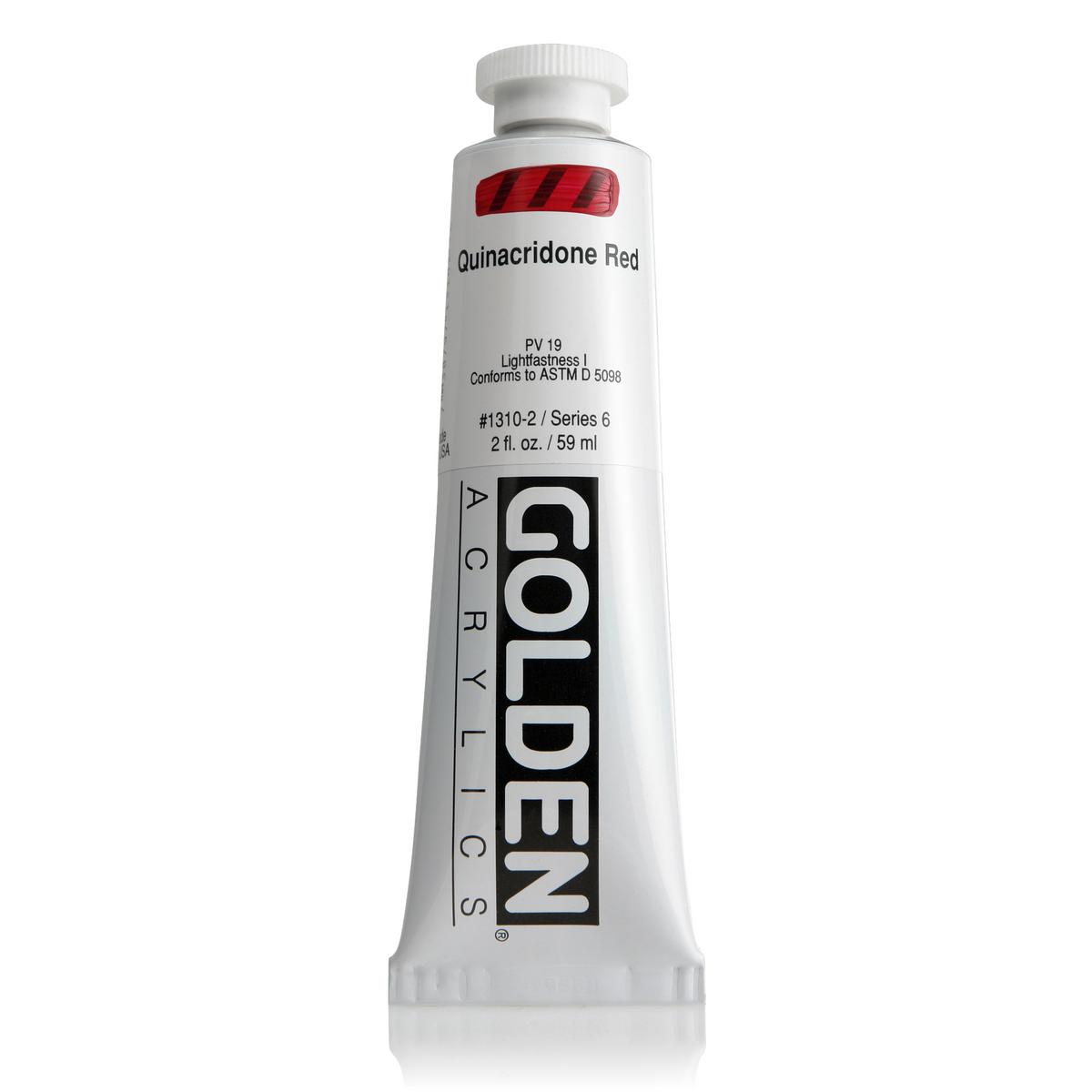 GOLDEN HEAVY BODY ACRYLIC 2oz QUINACRIDONE RED