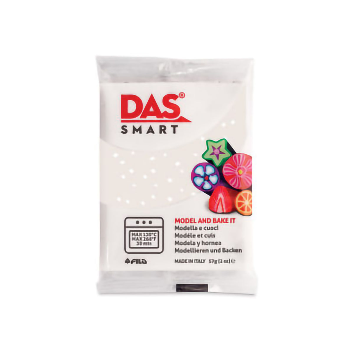 DAS SMART CLAY 2oz WHITE GLITTER