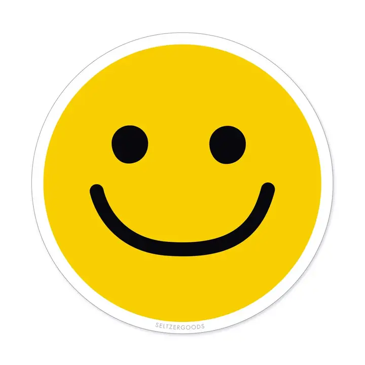 MATTE STICKERS - SMILEY YELLOW