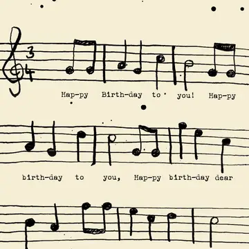 BIRTHDAY SONG GREETING CARD POET AND PAINTER