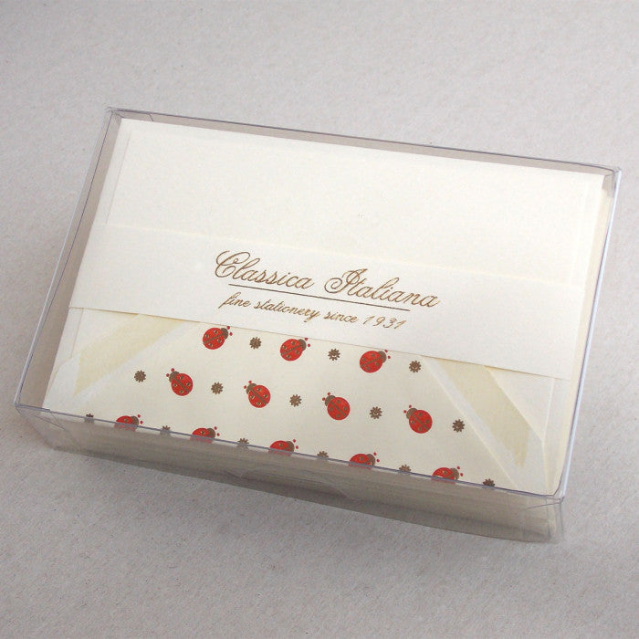 CLASSICA LETTERPRESS CARDS 10-PACK LADY BUGS