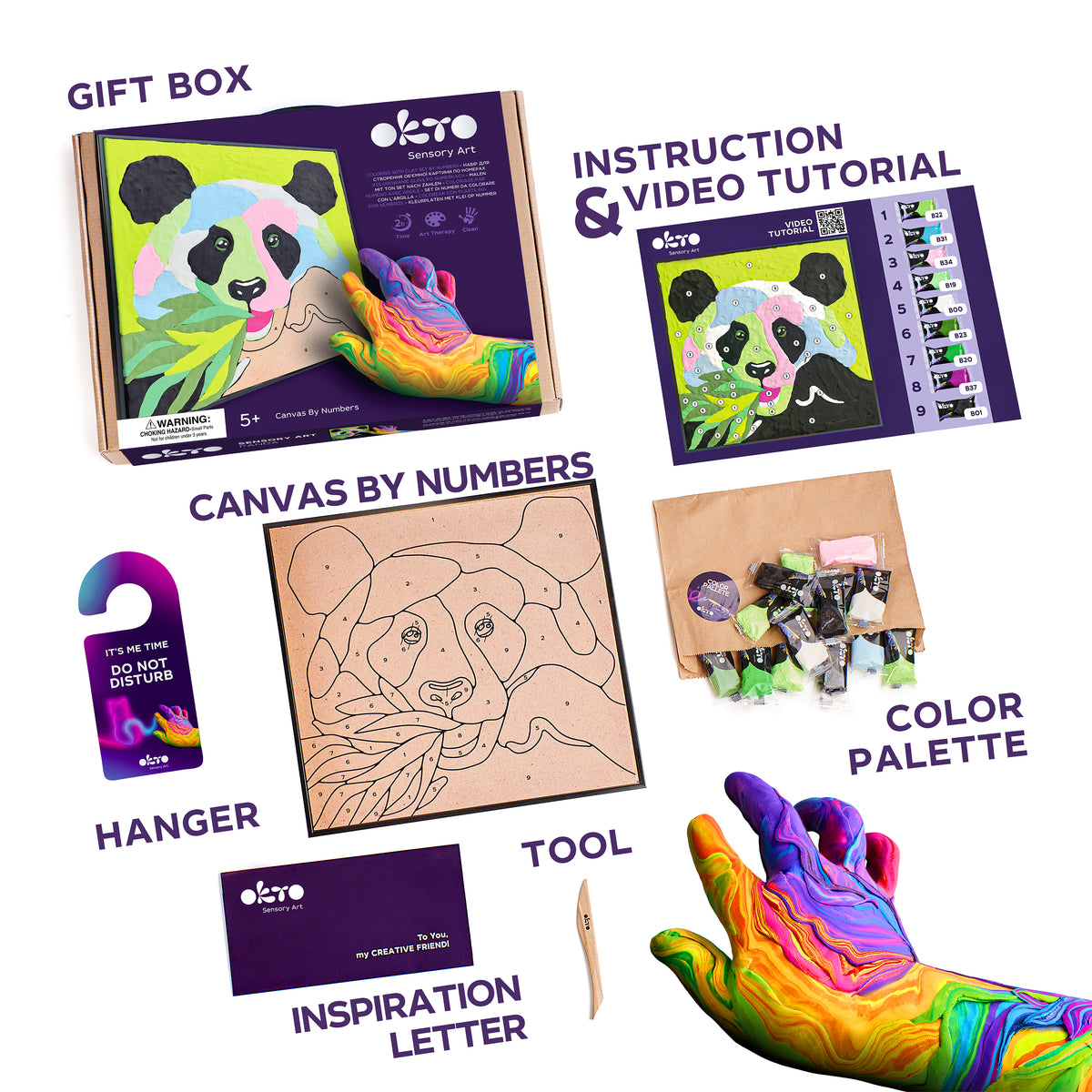CLAY BY NUMBERS KIT - PANDA