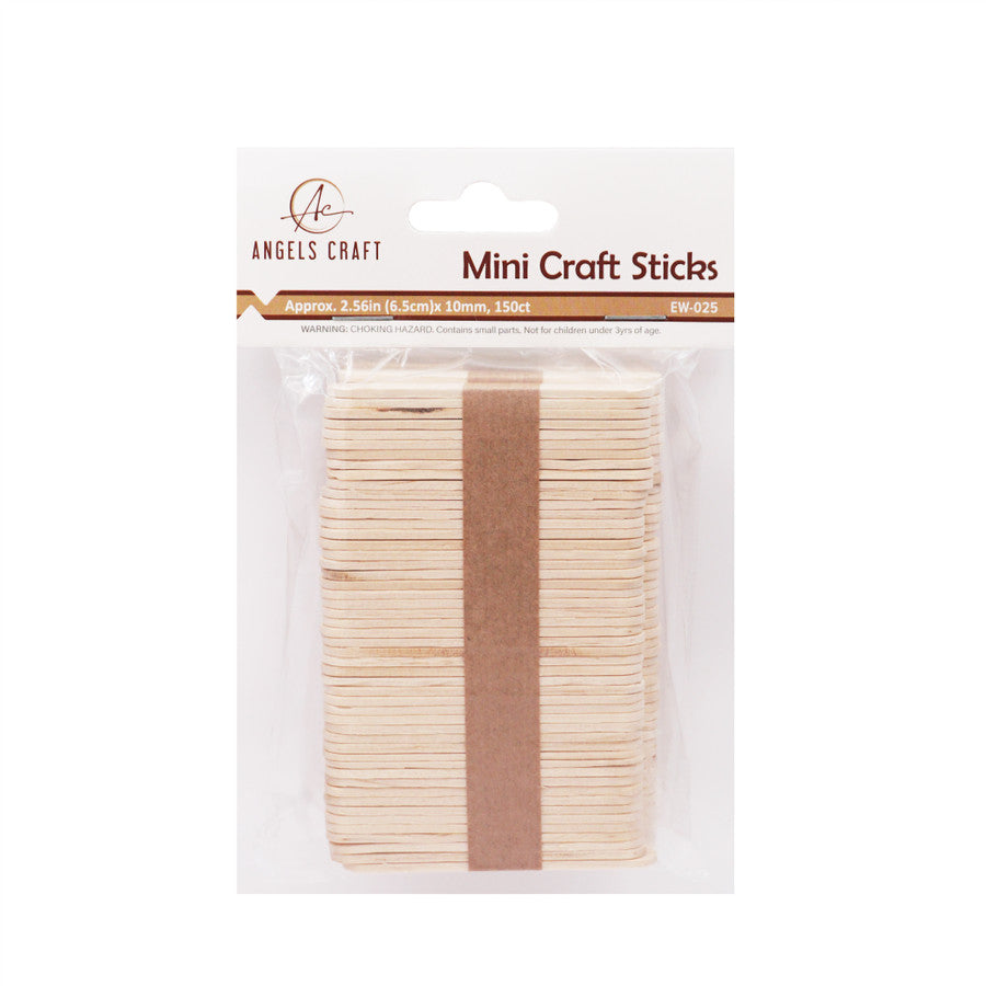 MINI WODDEN STICKS - NATURAL 150PC