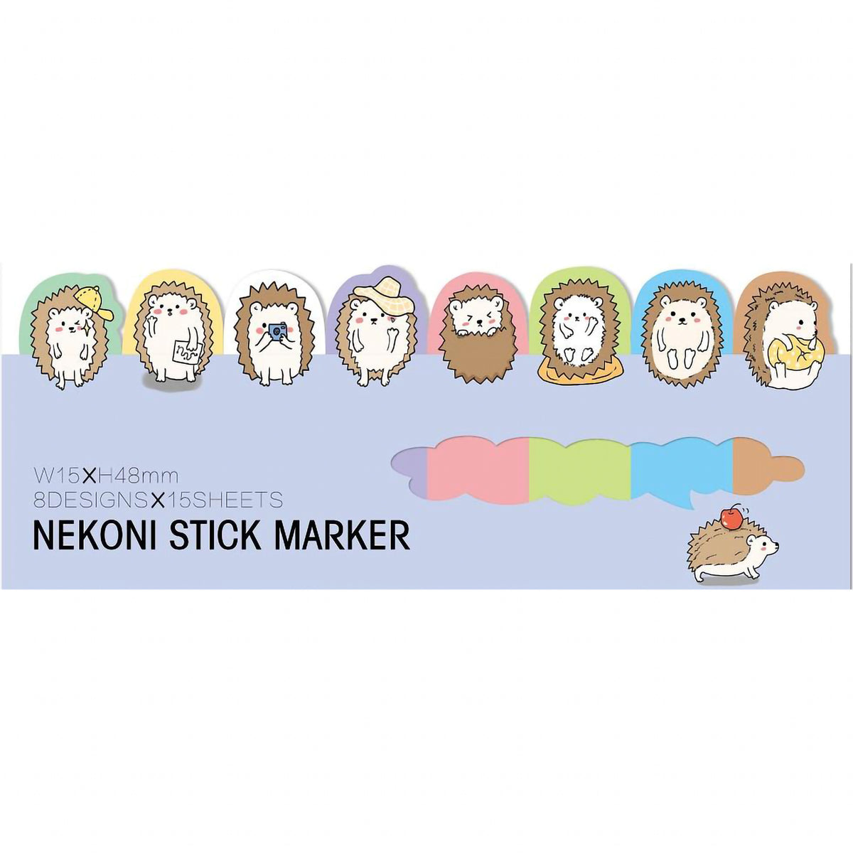 NEKONI STICKY NOTE TABS HEDGEHOG