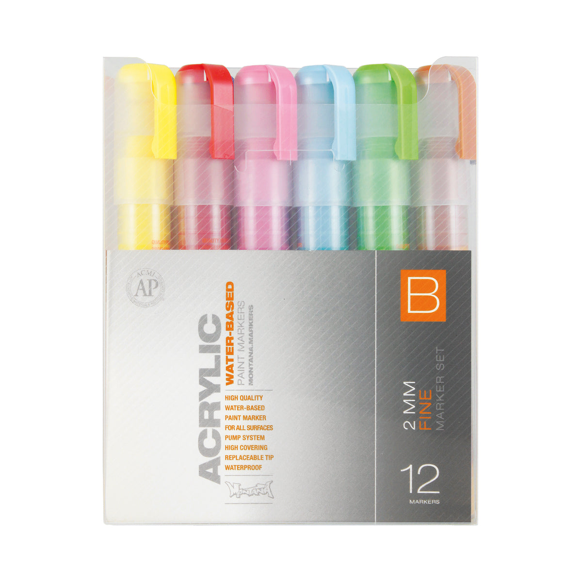MONTANA ACRYLIC MARKER SET/12 FINE - SET B