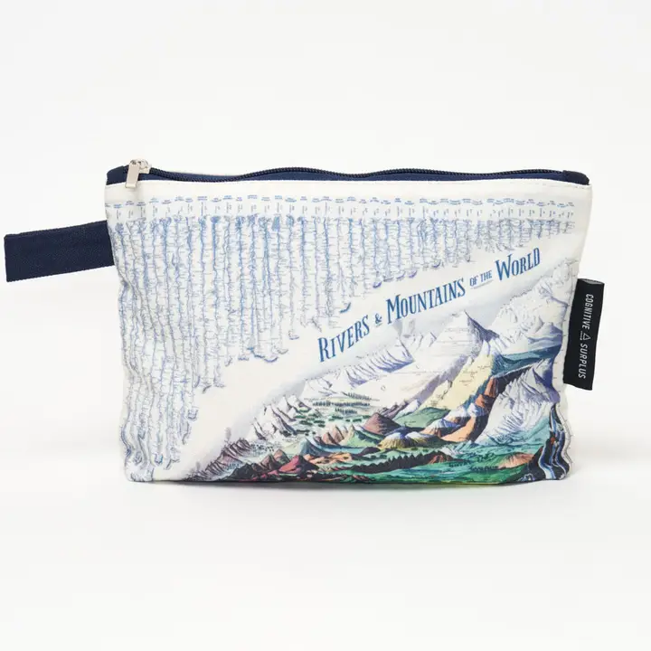 COGNITIVE ZIPPER POUCH- RIVERS &amp; MOUNTAINS