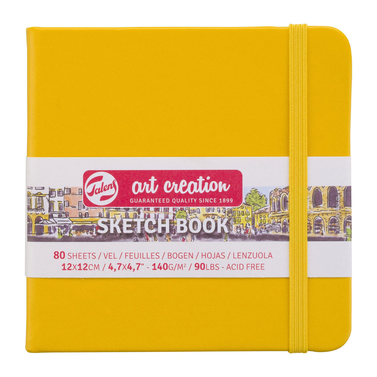 ART CREATION SKETCHBOOK GOLDEN YELLOW 12CM X 12CM