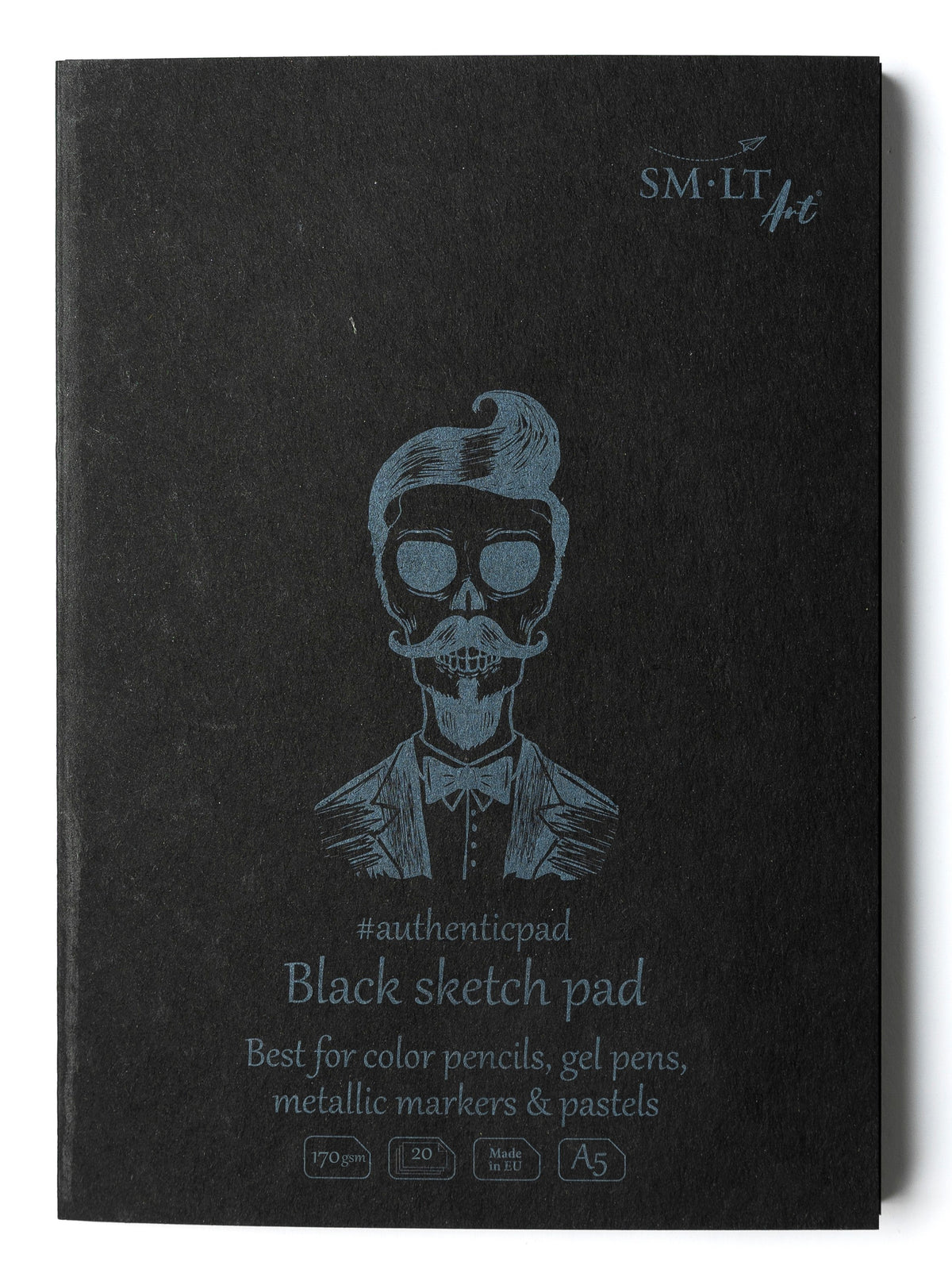 AUTHENTIC - BLACK SKETCH PAD - A5 (SPIRAL TOP)