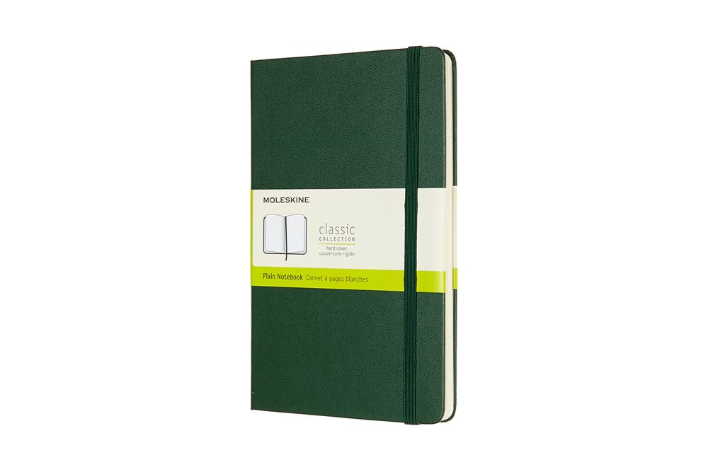 MOLESKINE NOTEBOOK PLAIN, LARGE 5.5X8.5&quot;, MYRTLE GREEN