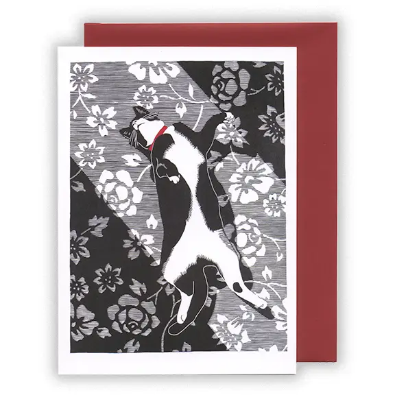 LETTERPRESS CARD- LUCY SUNBATHING