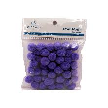 POM-POMS, 50PC APPROX 2CM , PURPLE