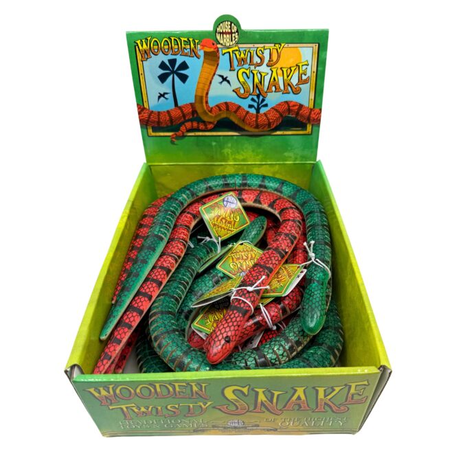 WOODEN TWISTY SNAKES ASSORTED
