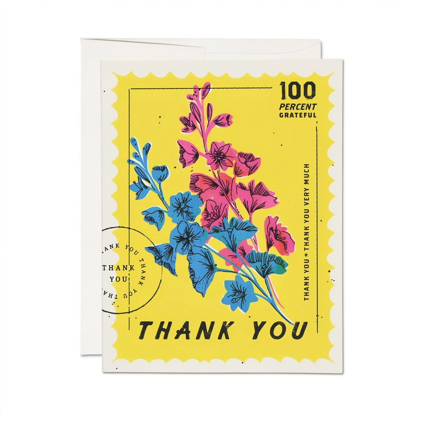 GREETING CARD - 100 PERCENT THANK YOU