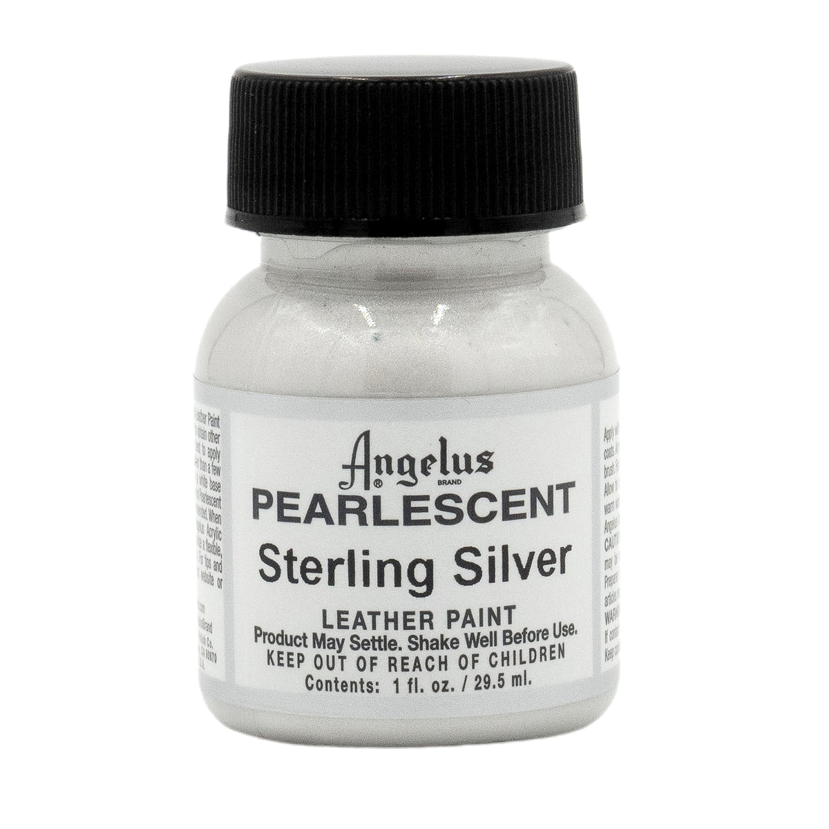 LEATHER PAINT 1oz  PEARLESCENT STERLING SILVER