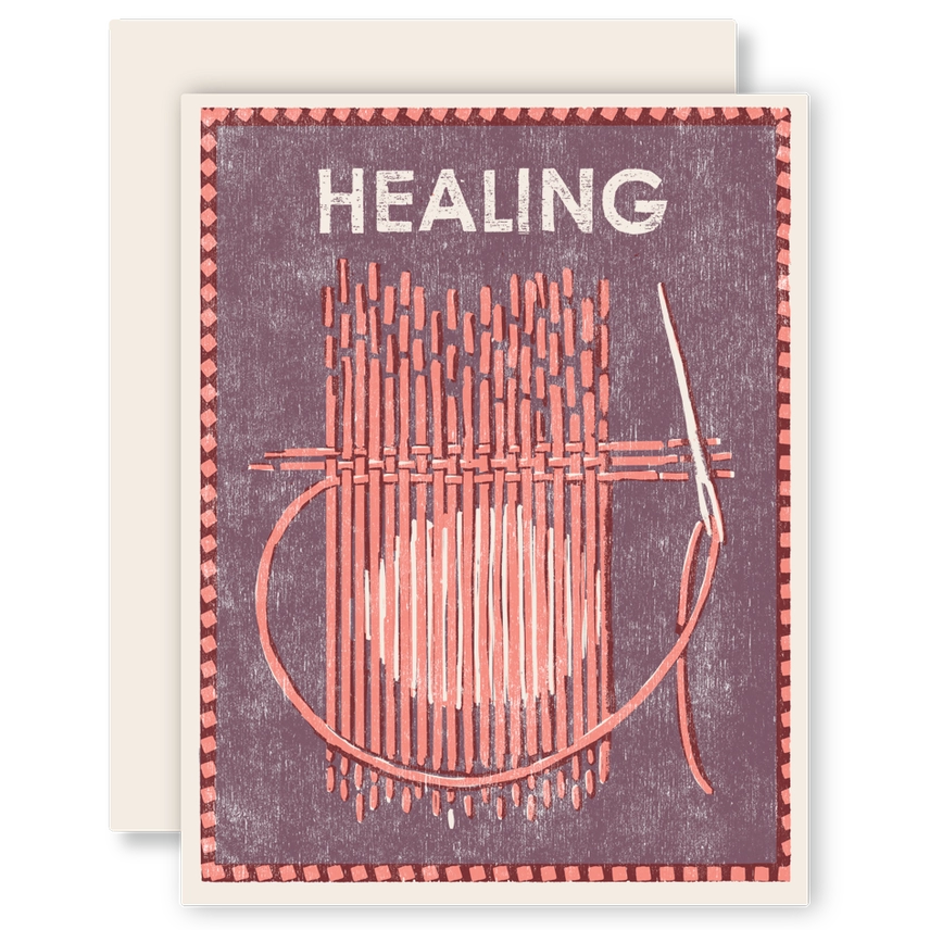 HEALING (VISIBLE MENDING) LETTERPRESS CARD