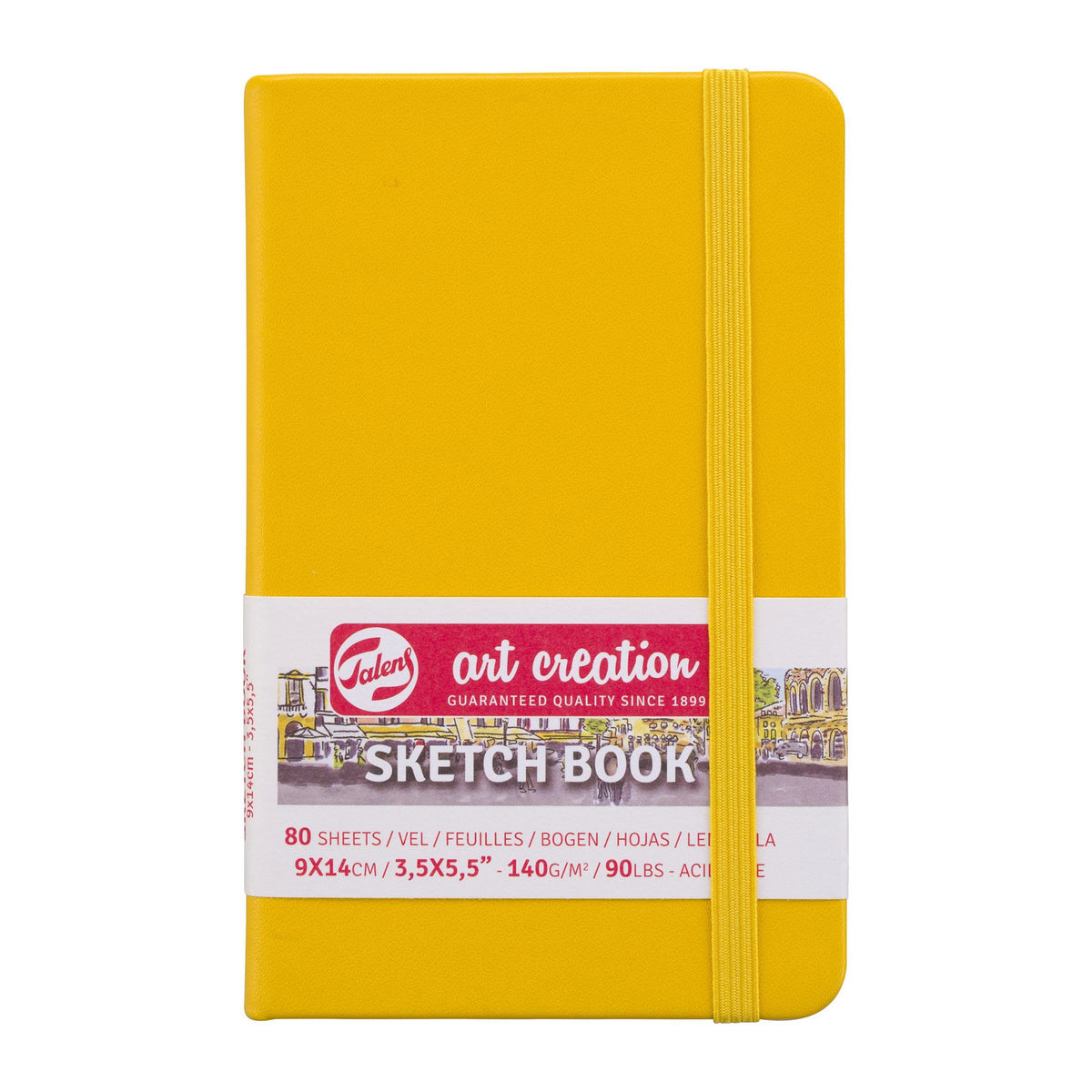 ART CREATION SKETCHBOOK GOLDEN YELLOW 9CM x 14CM