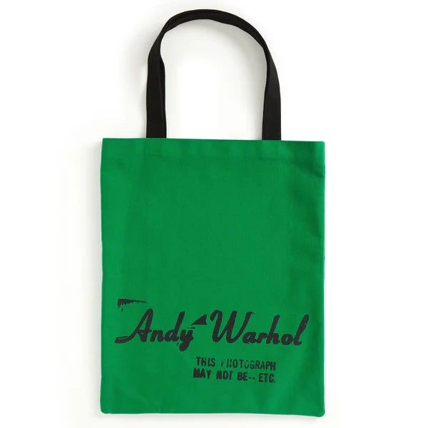 WARHOL SOUP CAN CANVAS TOTE BAG - GREEN