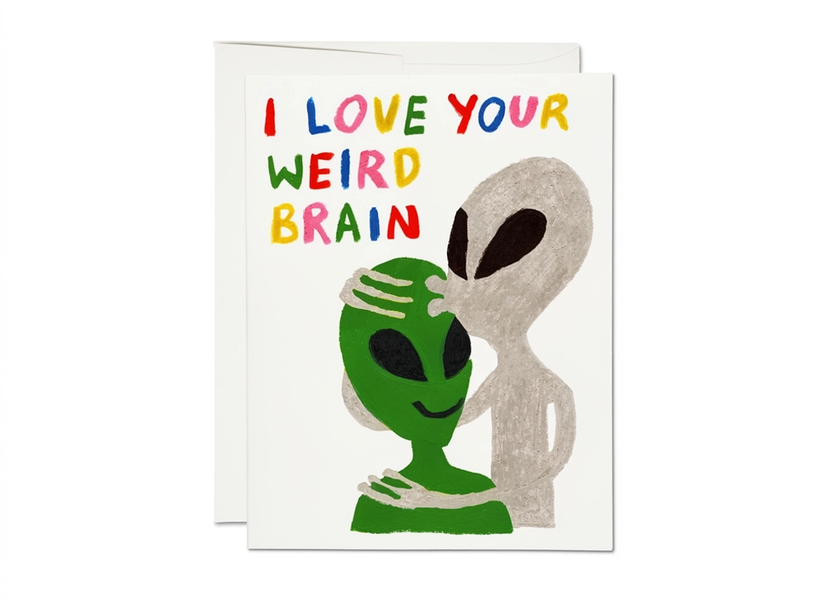 GREETING CARD - ALIEN LOVE