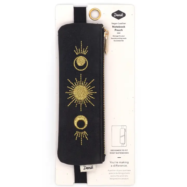 NOTEBOOK POUCH MOON PHASE - VEGAN LEATHER