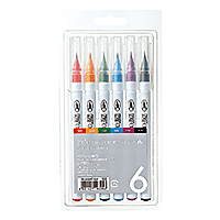 ZIG CLEAN COLOR REAL BRUSH  6  SET