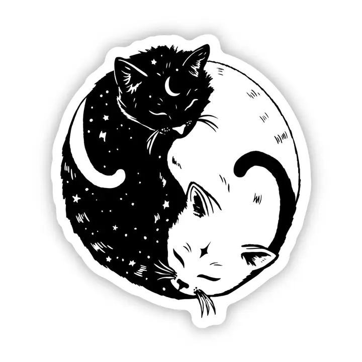 STICKER - CAT YIN &amp; YANG