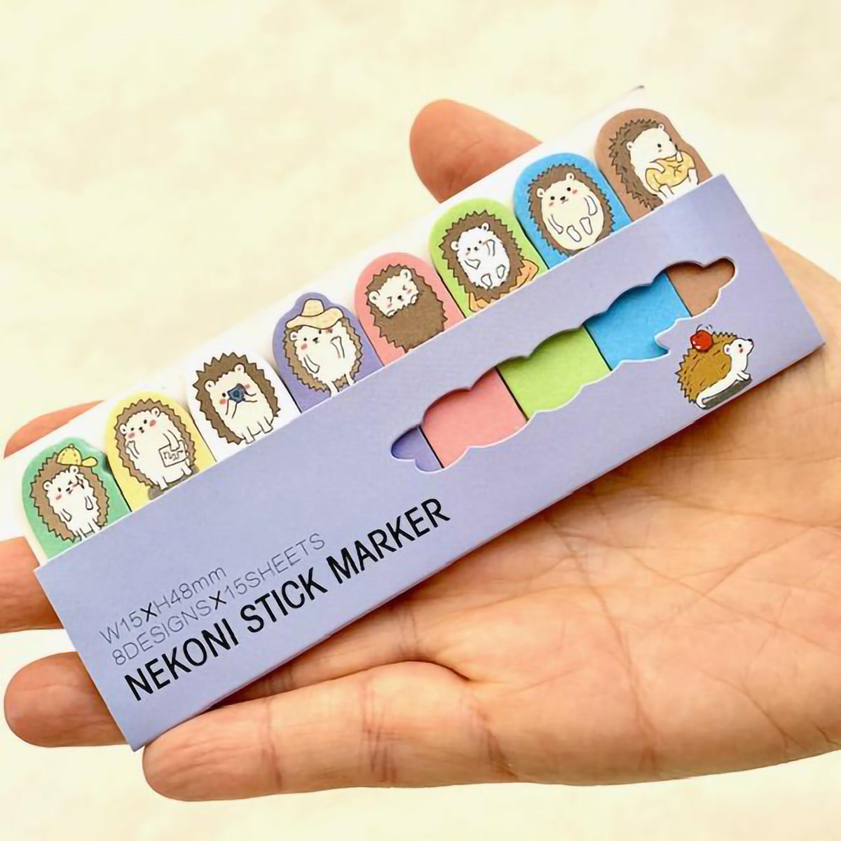 NEKONI STICKY NOTE TABS HEDGEHOG
