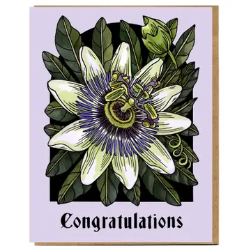 BANNER CARD - CONGRATULATIONS PASSION FLOWER