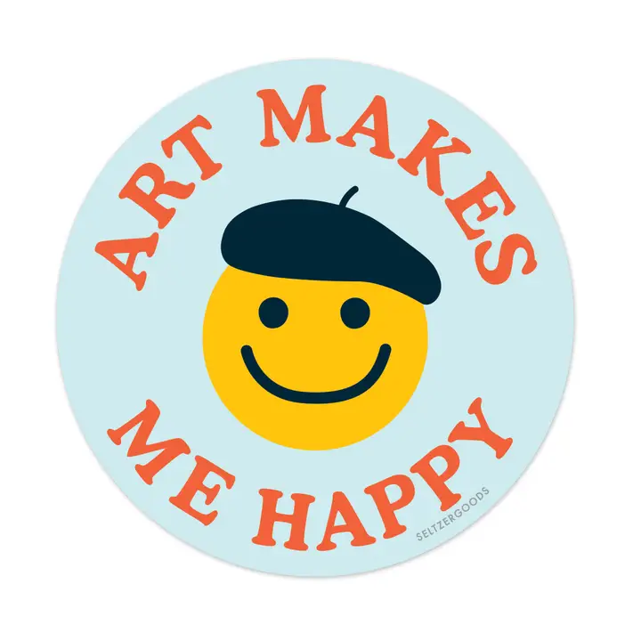 MATTE STICKERS -ART MAKES ME HAPPY