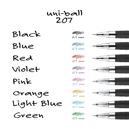 UNI-BALL 207 GEL PEN RED