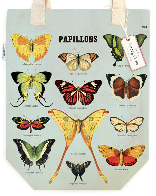 VINTAGE TOTE BUTTERFLIES