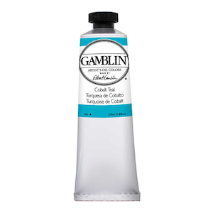 GAMBLIN ARTIST'S OIL COLOR COBALT TEAL 37ml