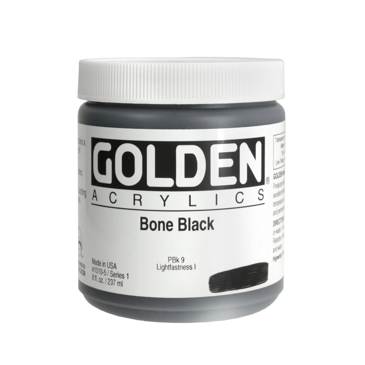 GOLDEN HEAVY BODY ACRYLIC BONE BLACK 8oz