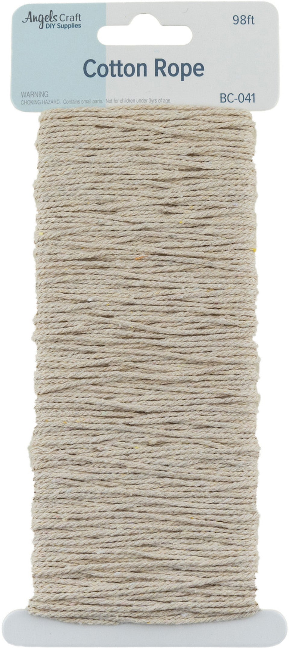 COTTON ROPE (HEMP CORD)  - 98' LIGHT BROWN