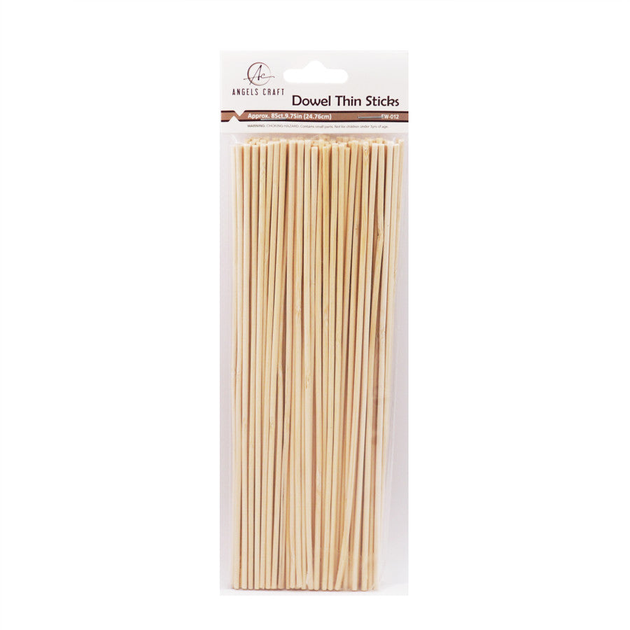 DOWEL STICKS, THIN - 85PC NATURAL