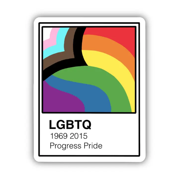 STICKER - LGBTQ PROGRESS PRIDE PAINT SWATCH