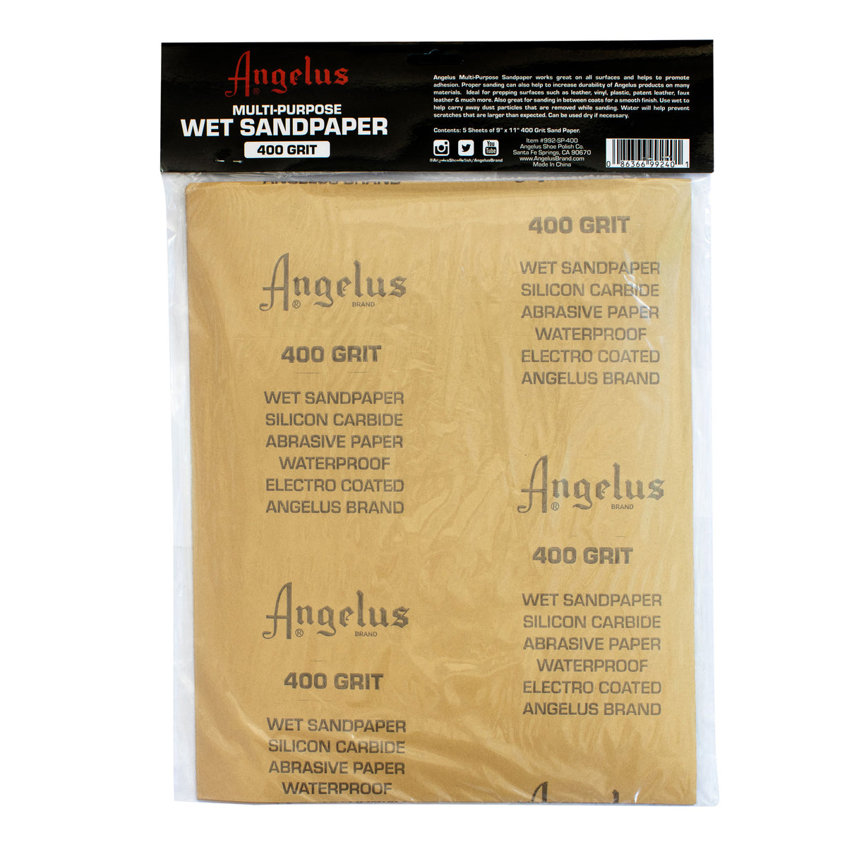 WET SANDPAPER 9X11 400 GRIT 5PK
