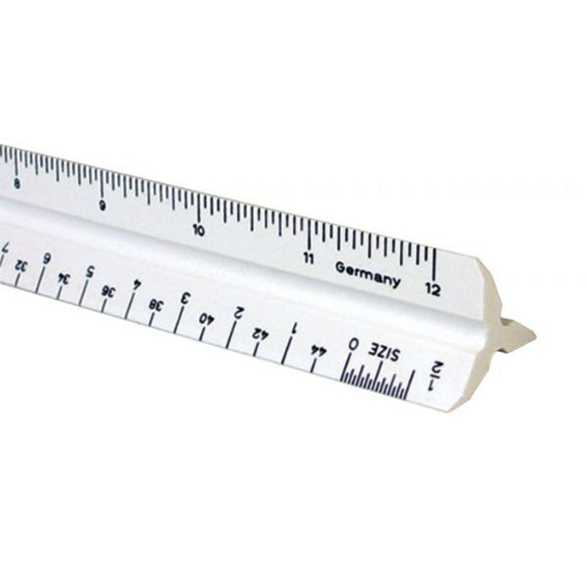 HIGH IMPACT PLASTIC COMBINATION TRIANGULAR SCALE 12&quot;