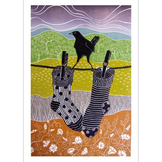 GREEN PEBBLE CARD - ASHDOWN, SOCKS