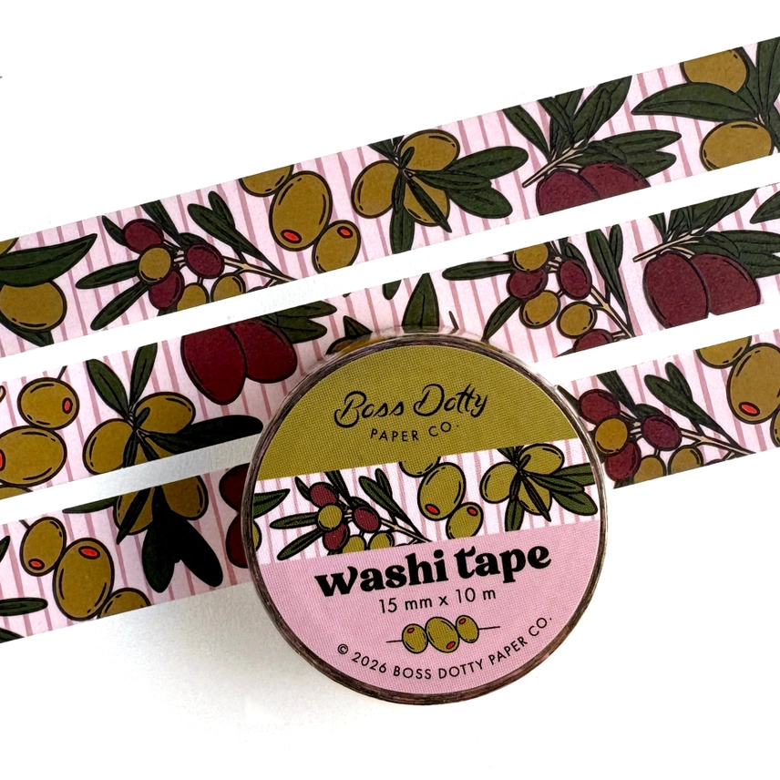 WASHI TAPE - OLIVES PATTERN