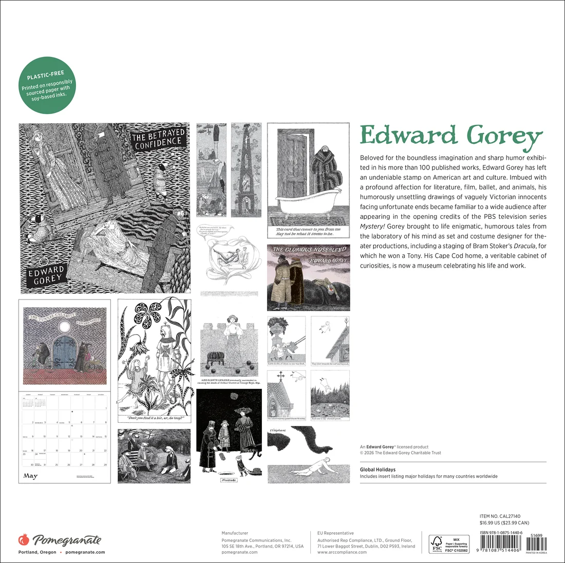 WALL CALENDAR 2027 -EDWARD GOREY