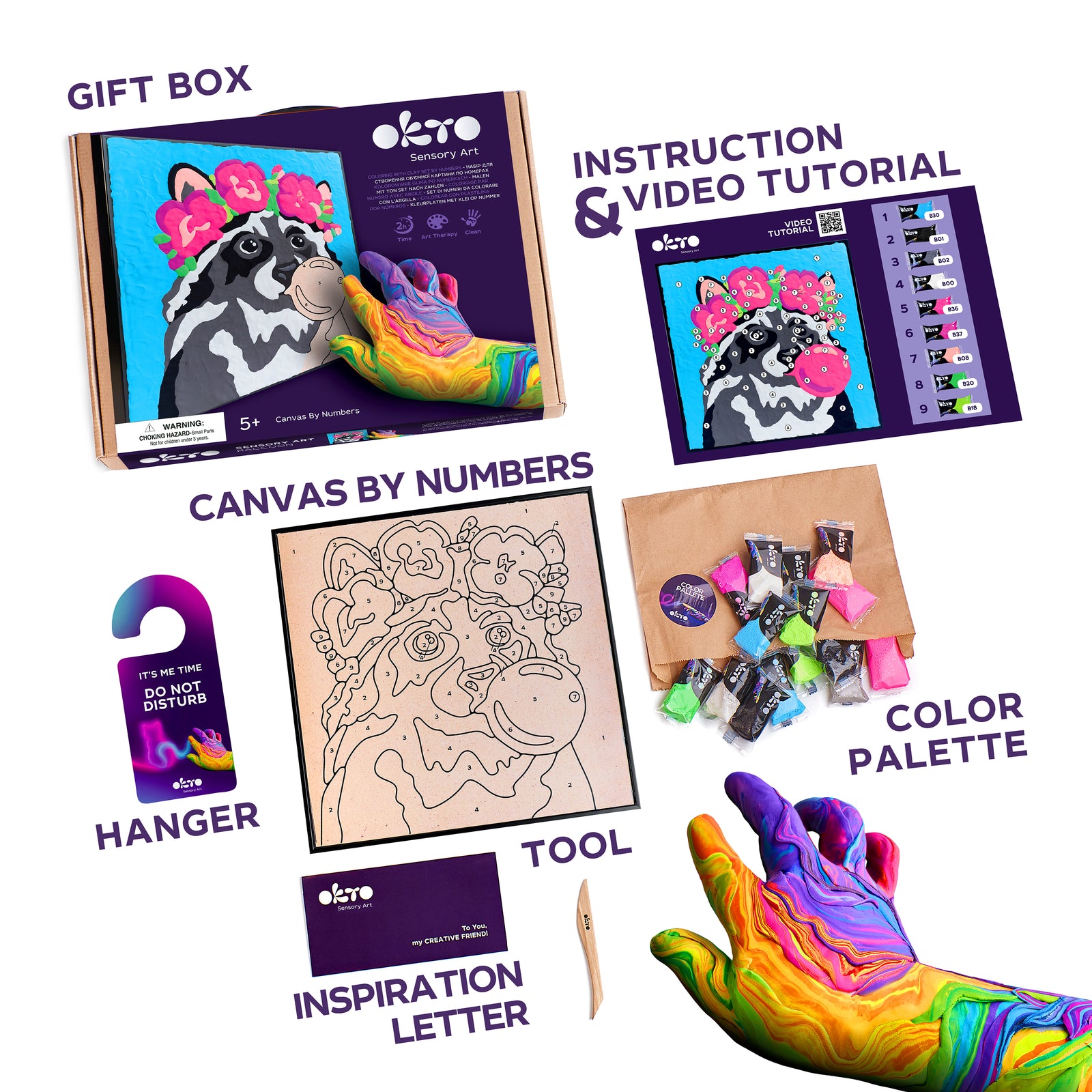CLAY BY NUMBERS KIT - RACCOON