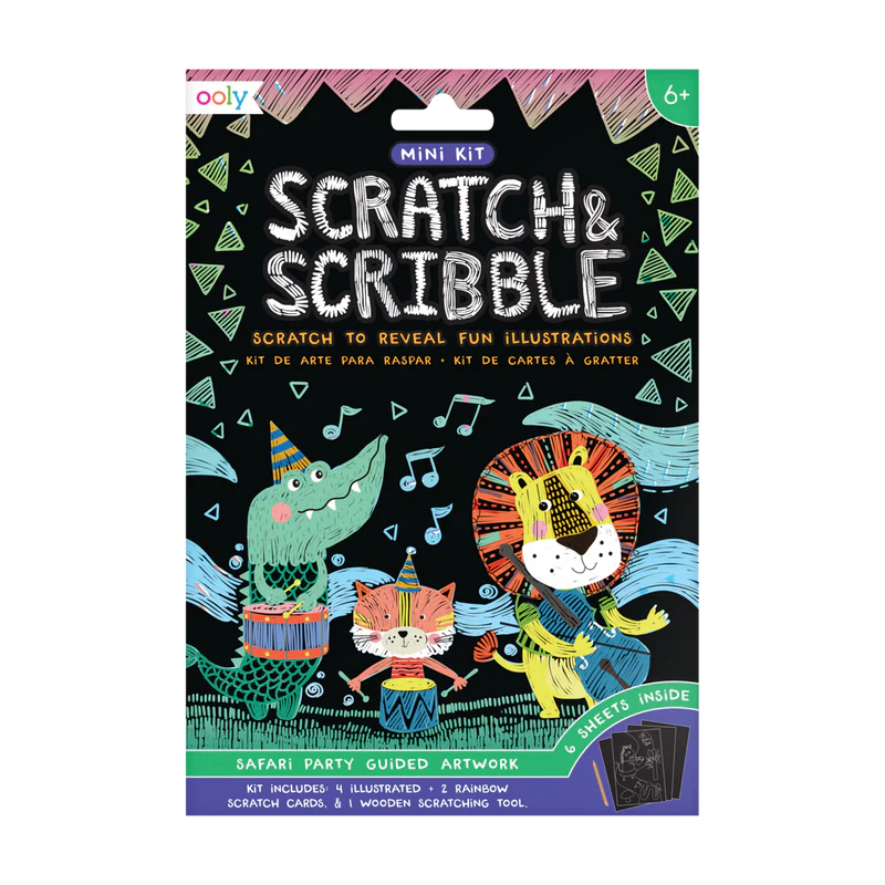 SCRATCH &amp; SCRIBBLE MINI - SAFARI PARTY