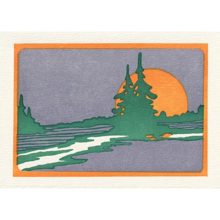 SATURN PRESS CARD -MOON RIVER