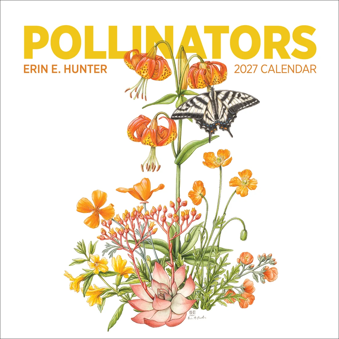 WALL CALENDAR 2027 - ERIN E, HUNTER POLLINATORS
