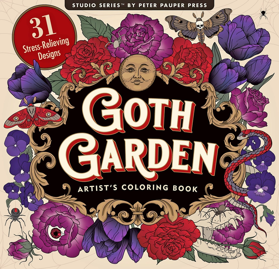 COLORING BOOK - GOTH GARDEN